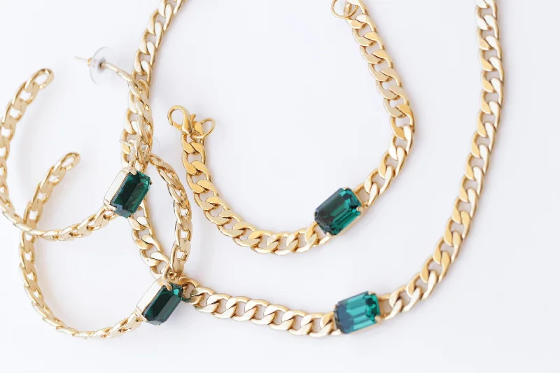 Chunky Emerald Necklace