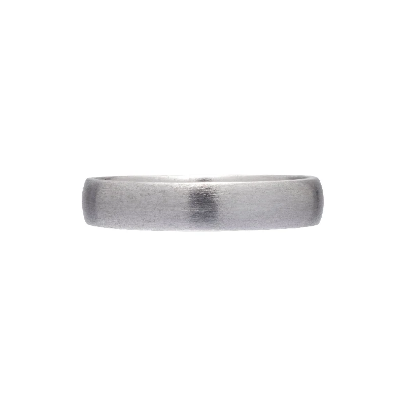 Métier Modern 14k White Gold Rounded Flat Band - 4mm