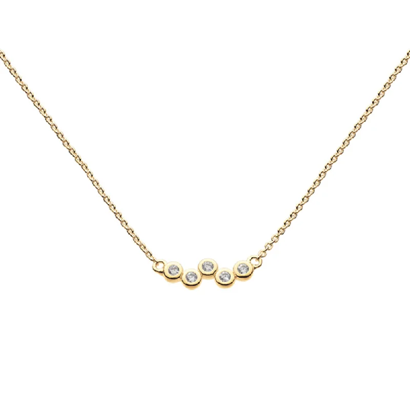 Scattered Gold Cubic Zirconia's Necklace