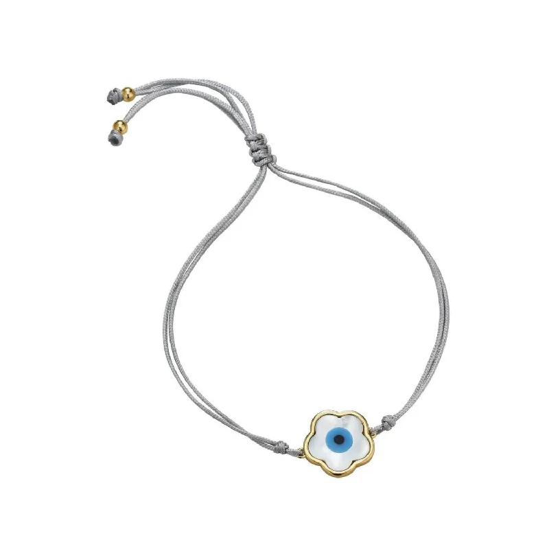 Women's Flower Evil Eye Bracelet In Blue