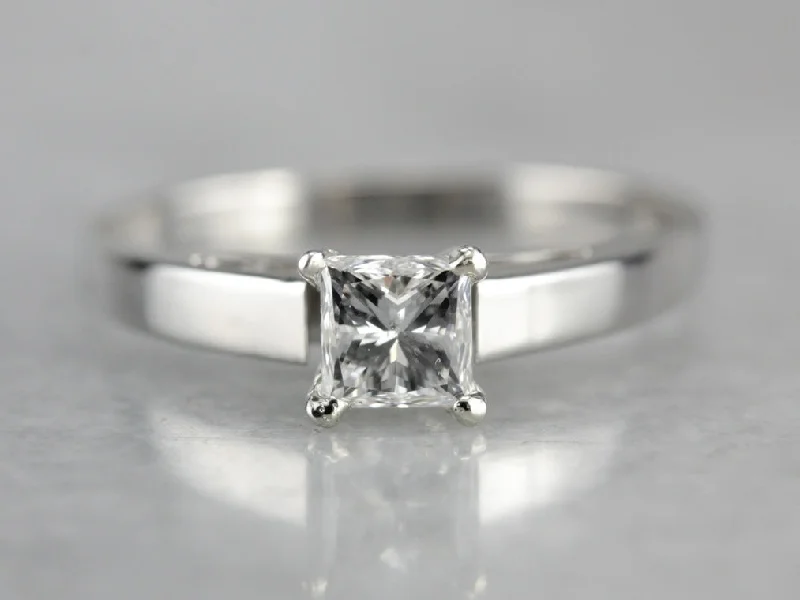 Platinum Princess Cut Diamond Engagement Ring