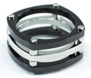 Punk Style Two Tone Men's Ring Band XMR094