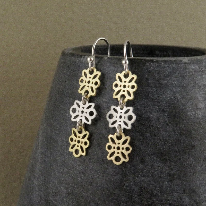 Dainty Flower Trio Earrings