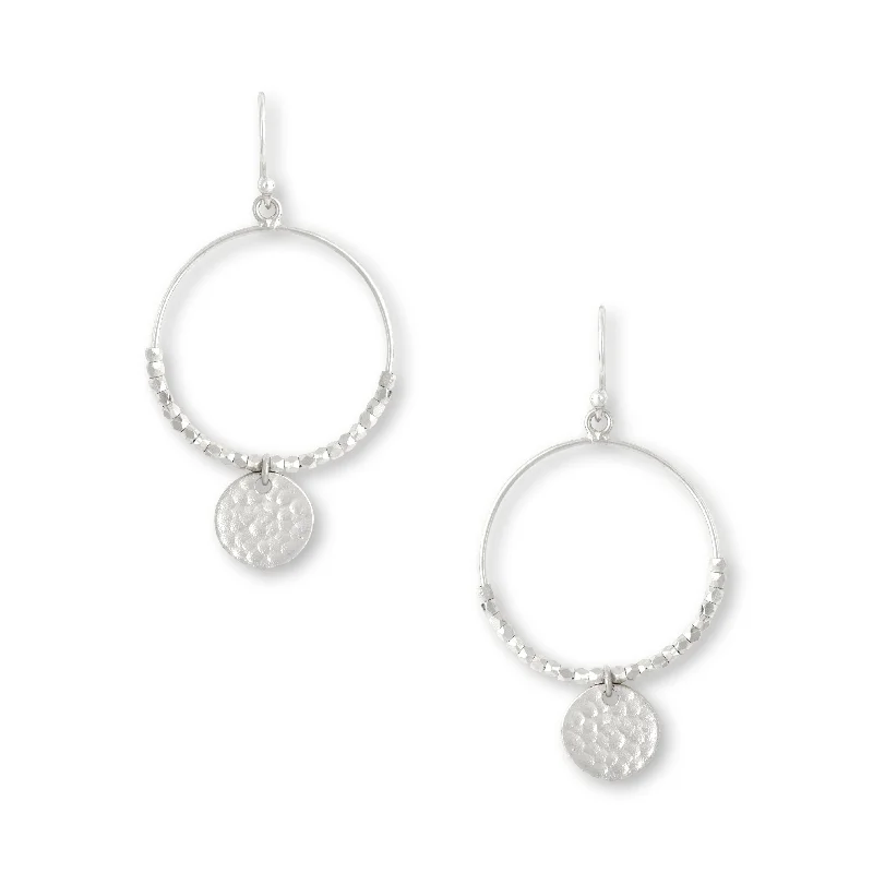 Dominique Mini Silver Hoop Earrings