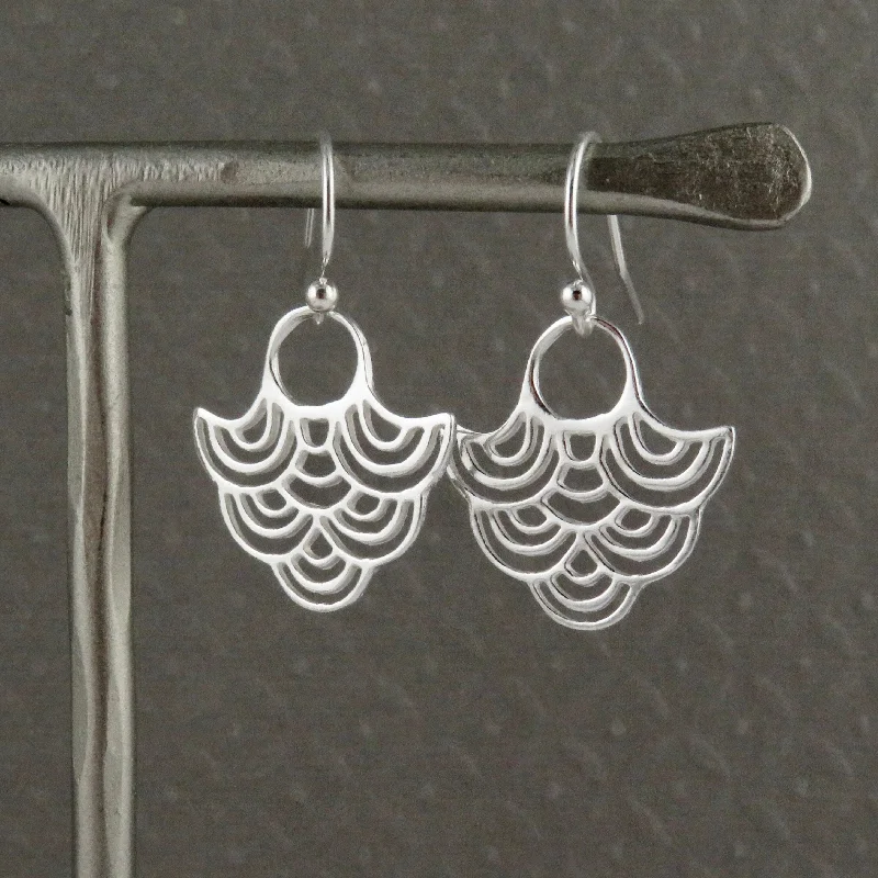 Wavy Geo Earrings - Silver