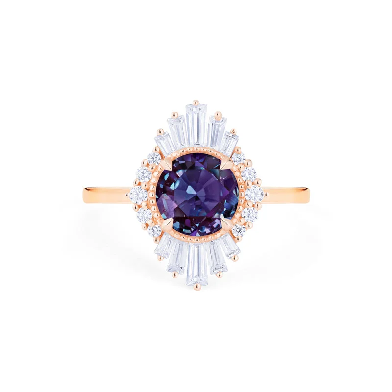 [Georgiana] Vintage Deco Duchess Ring in Lab Alexandrite