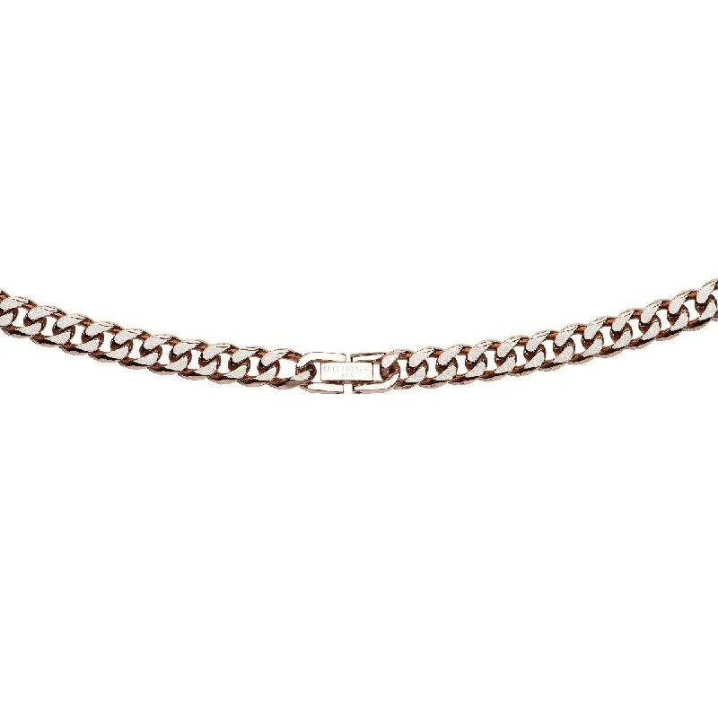 Unique & Co Stainless Rose Gold Or Steel Curb Chain Necklace