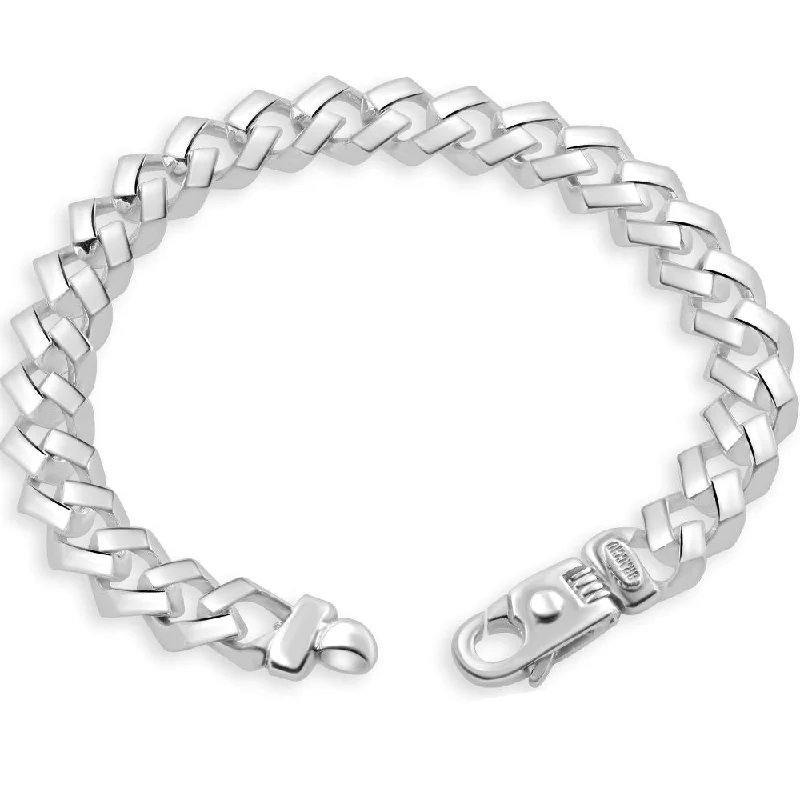 Men's 14k Gold (58gram) or Platinum (109gram) 11mm Link Bracelet 9"