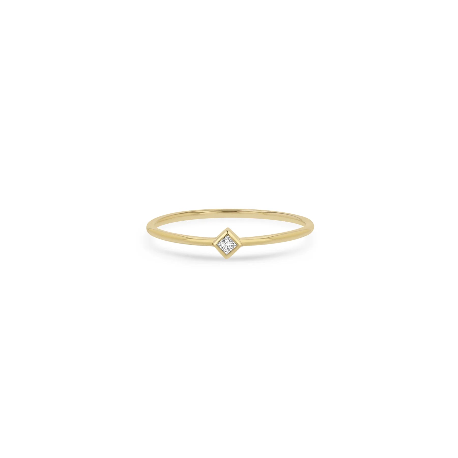 Zoe Chicco 14k Tiny Princess Diamond Ring