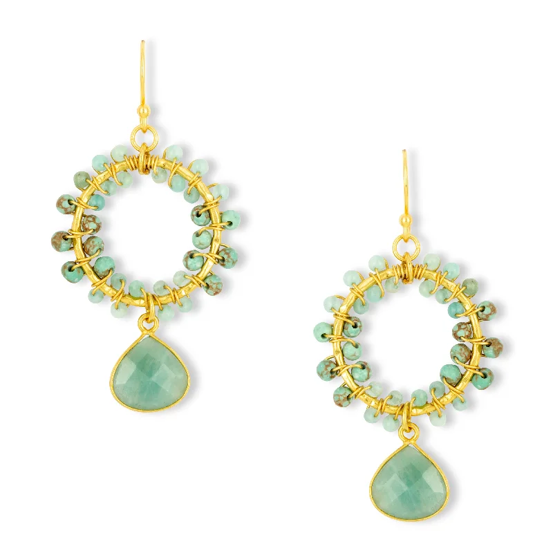 Talia Earrings Amazonite