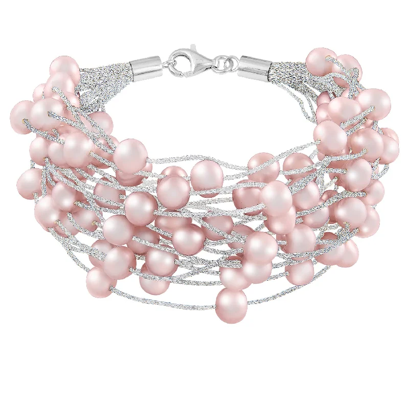 Beautiful 6-7mm Freshwater Pearl Multirow Bracelet.