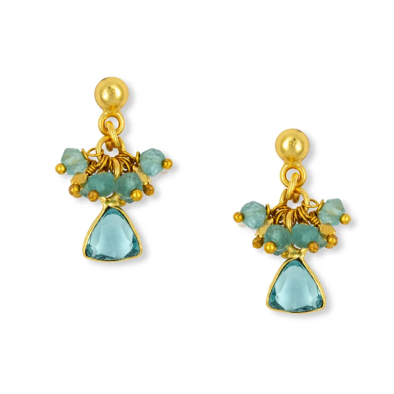 Lacey Charm Earrings Aqua