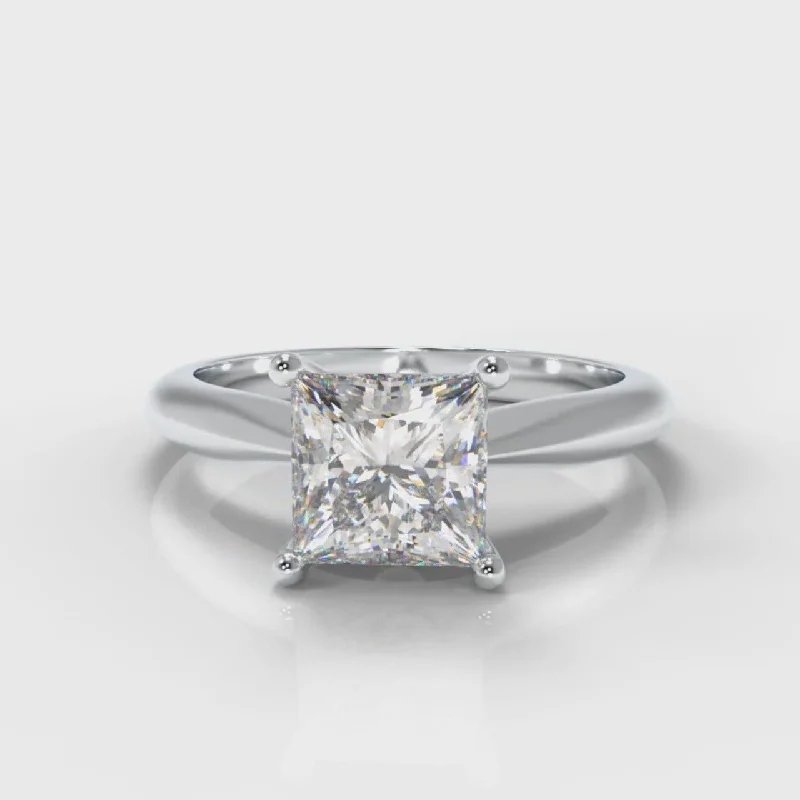 Carrée Solitaire Princess Cut Diamond Engagement Ring