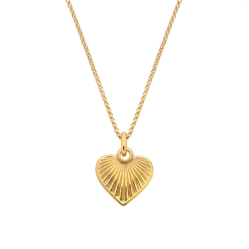 Hot Diamonds Gold Vermeil Essence Heart Pendant Necklace