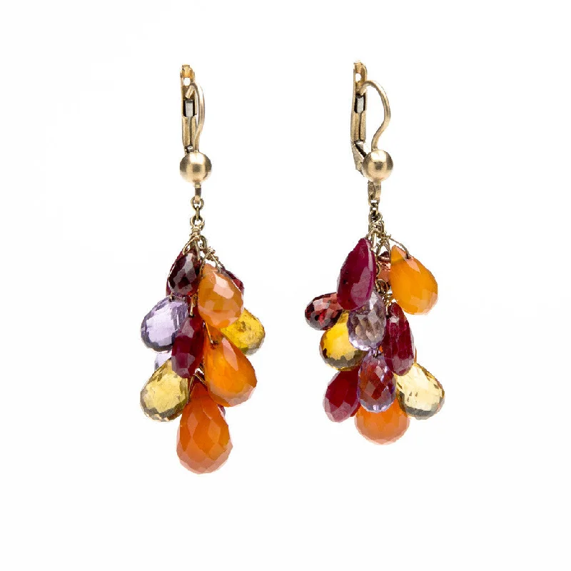 Cascade gold earrings