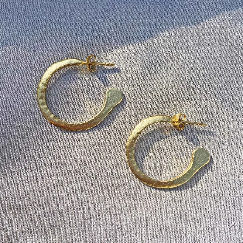 Bowie Medium Gold Hoop Earrings