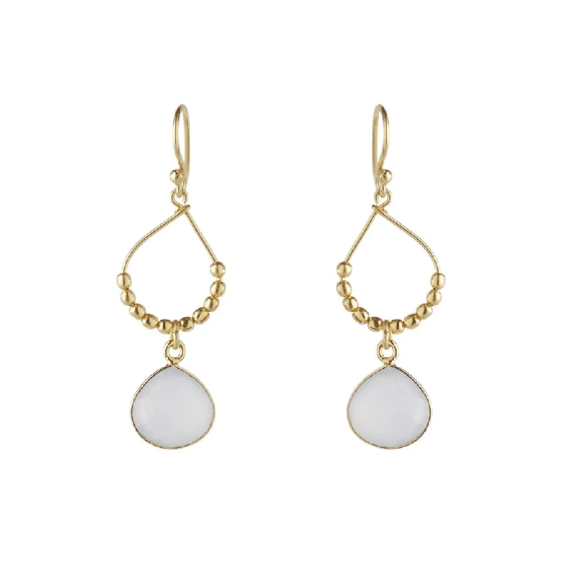 Bay Reef White Chalcedony Earrings