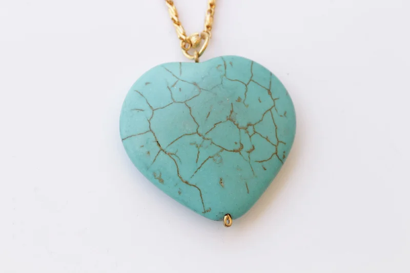 TURQUOISE HEART NECKLACE