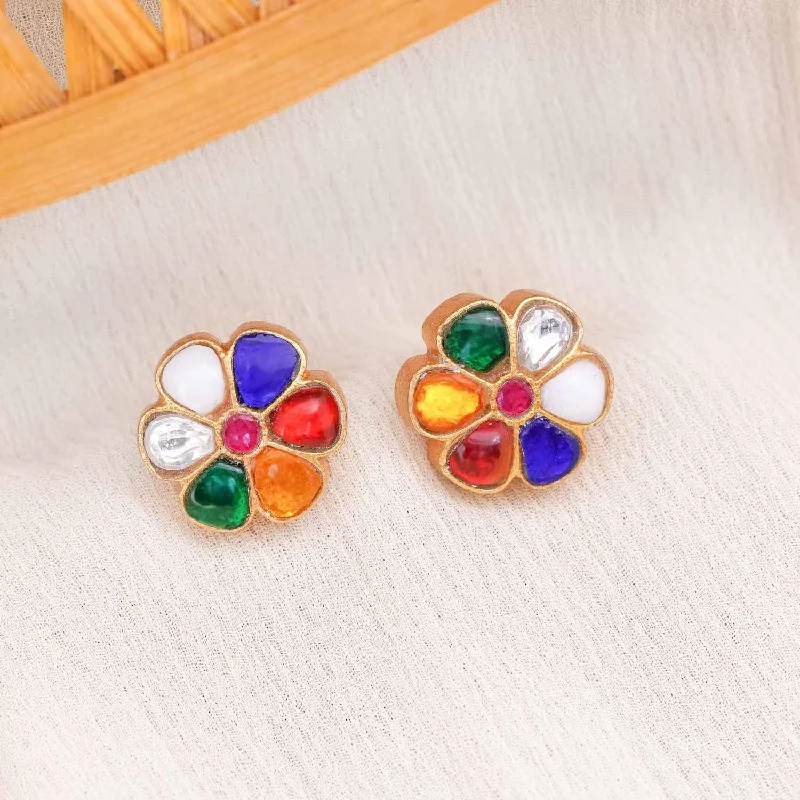 Floral Navaratna Stud