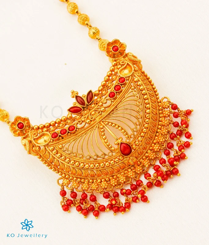 The Tvam Silver Mohanmala Necklace (Coral)